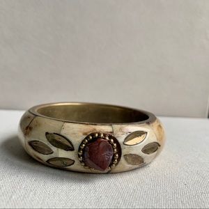 Bone brass bracelet bangle